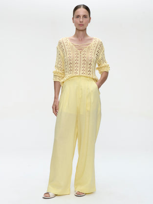 Hamako tencel pants | Yellow