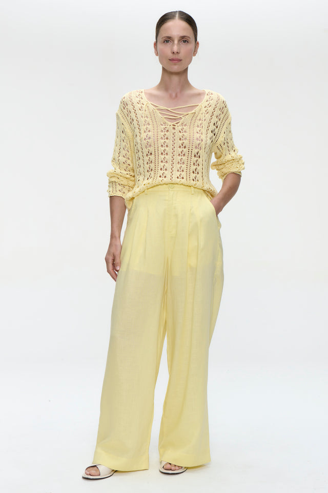 Hamako tencel pants | Yellow