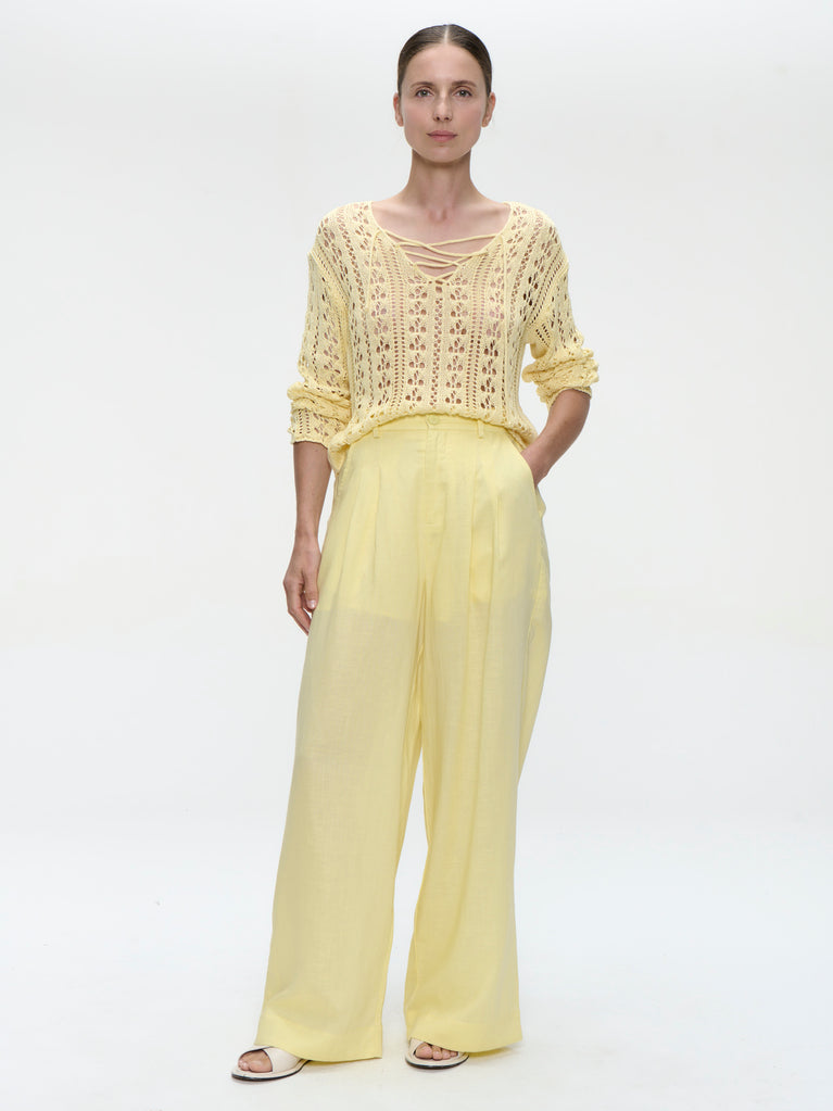 Hamako tencel pants | Yellow