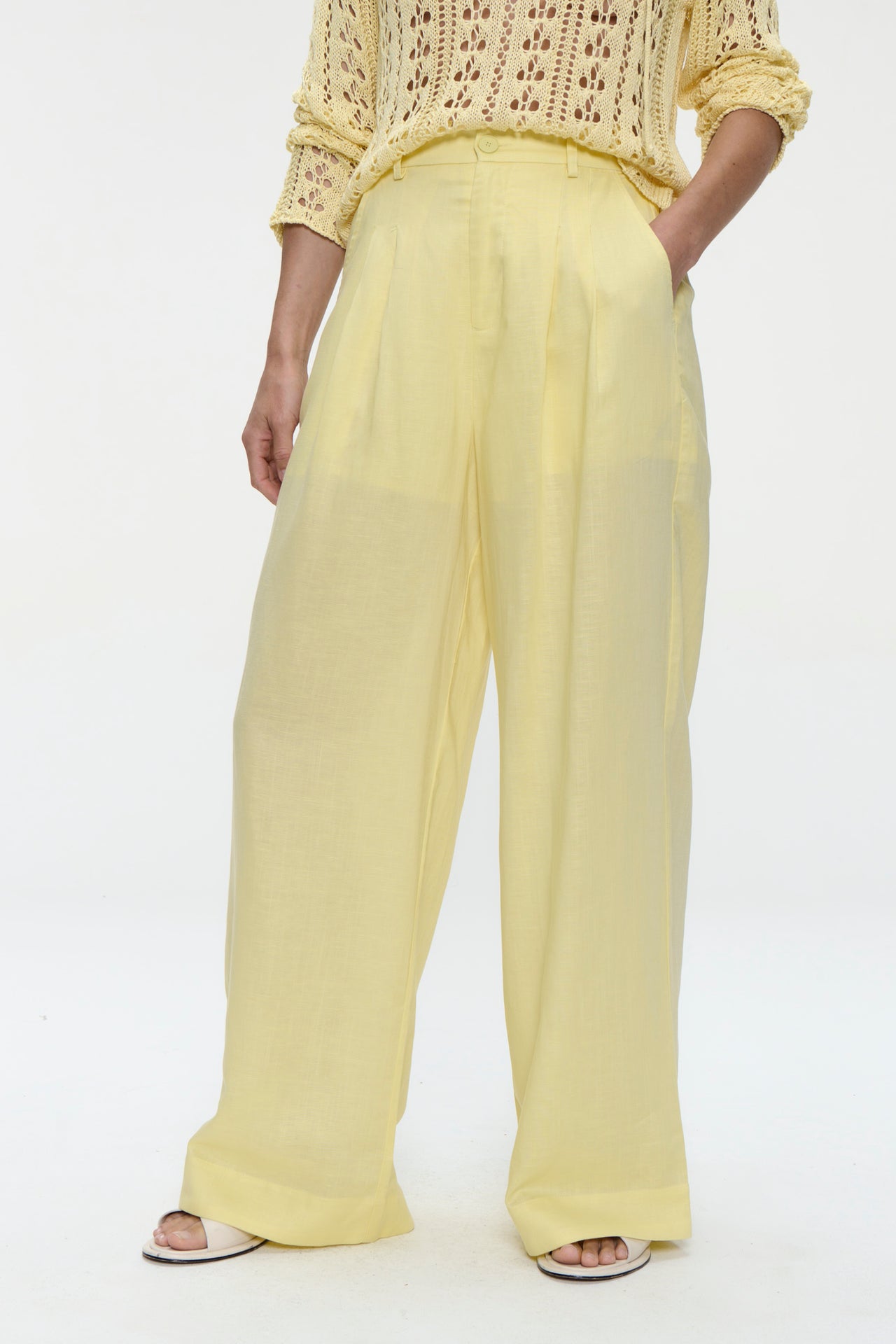 Hamako tencel pants | Yellow