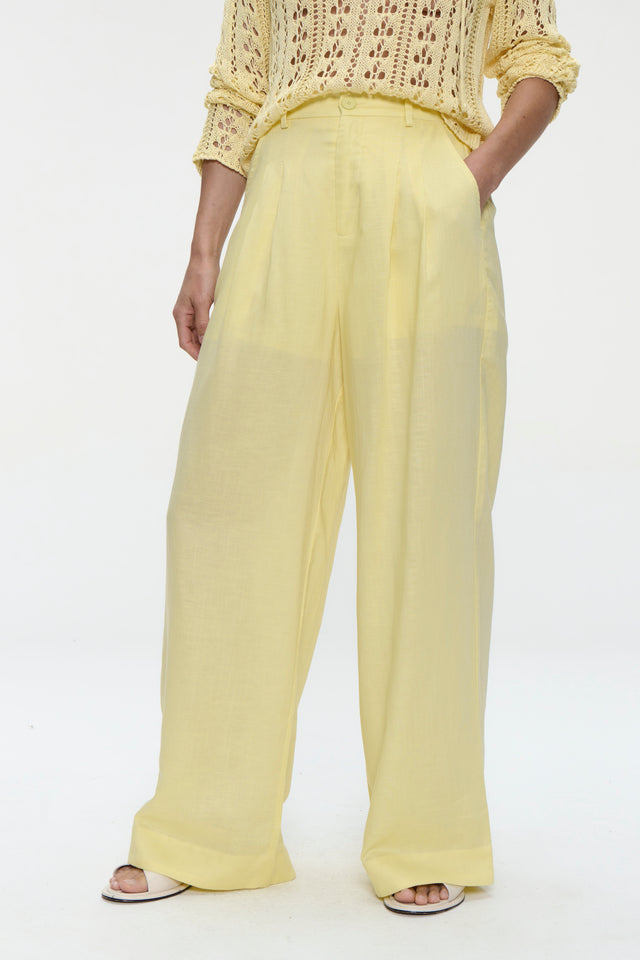 Hamako tencel pants | Yellow
