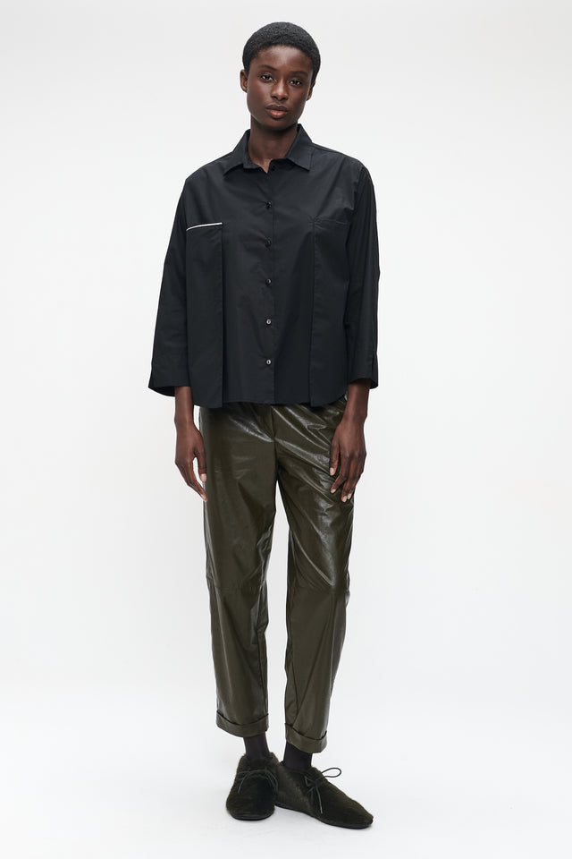 Limone studio poplin blouse | Black