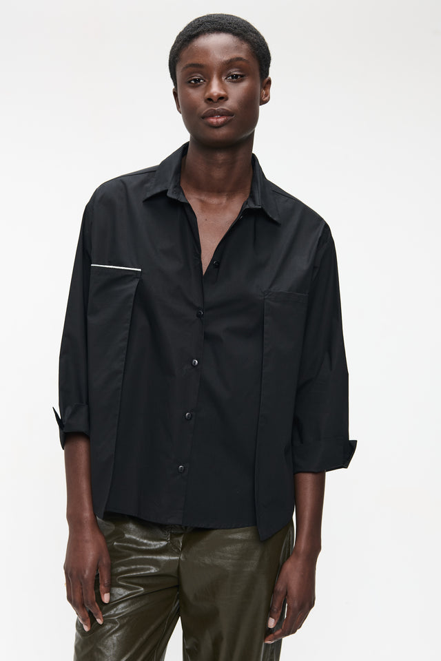 Limone studio poplin blouse | Black