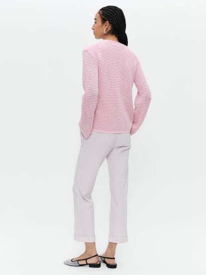 Cotton viscose blend cardigan 9052 | Rose