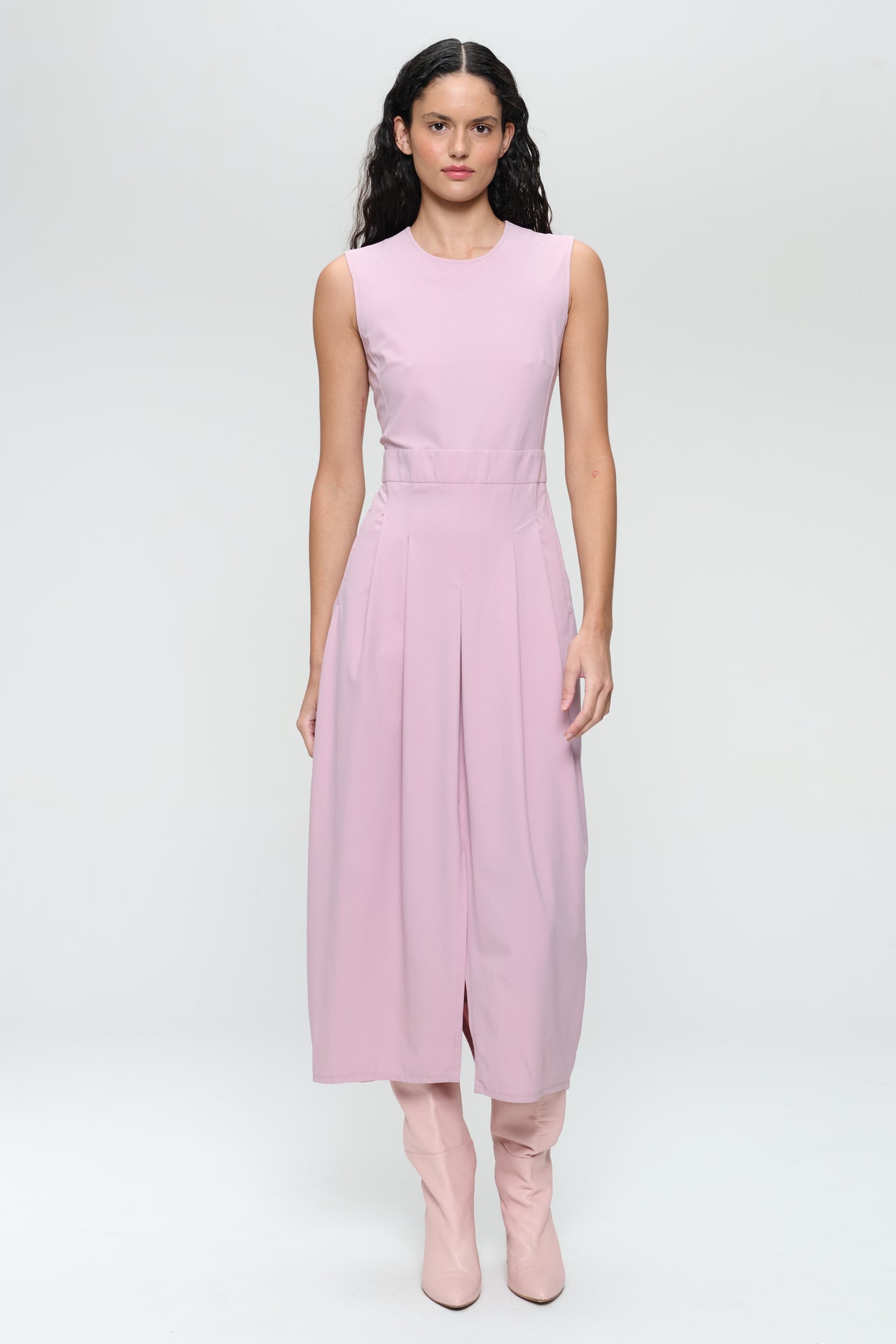 Jackie structure technical jersey dress | Pudra