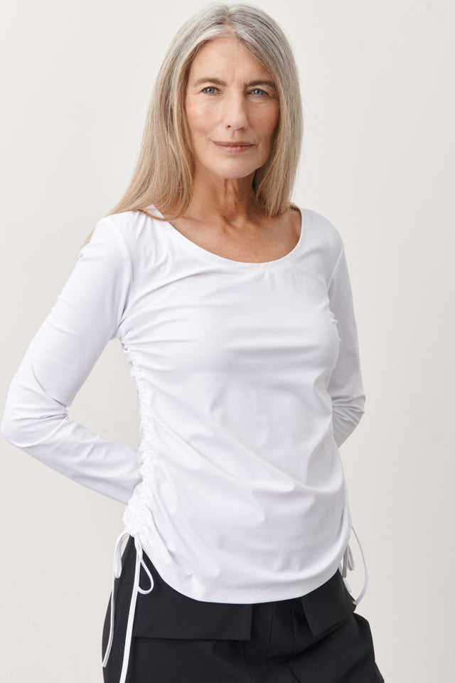 Rosa Top Technical Jersey | White