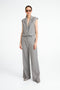 TillyN shiny line viscose vest | Grey