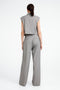 Yvette shiny line viscose pants | Grey