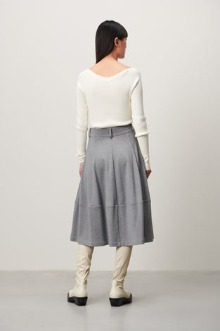 Karina Skirt Eco Viscose | Light Grey