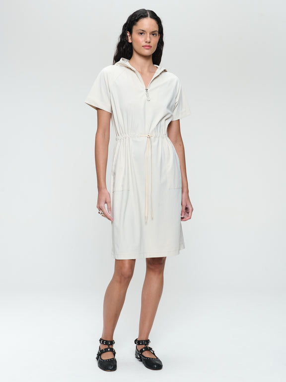 Evi dress strech technical jersey | Light Sand