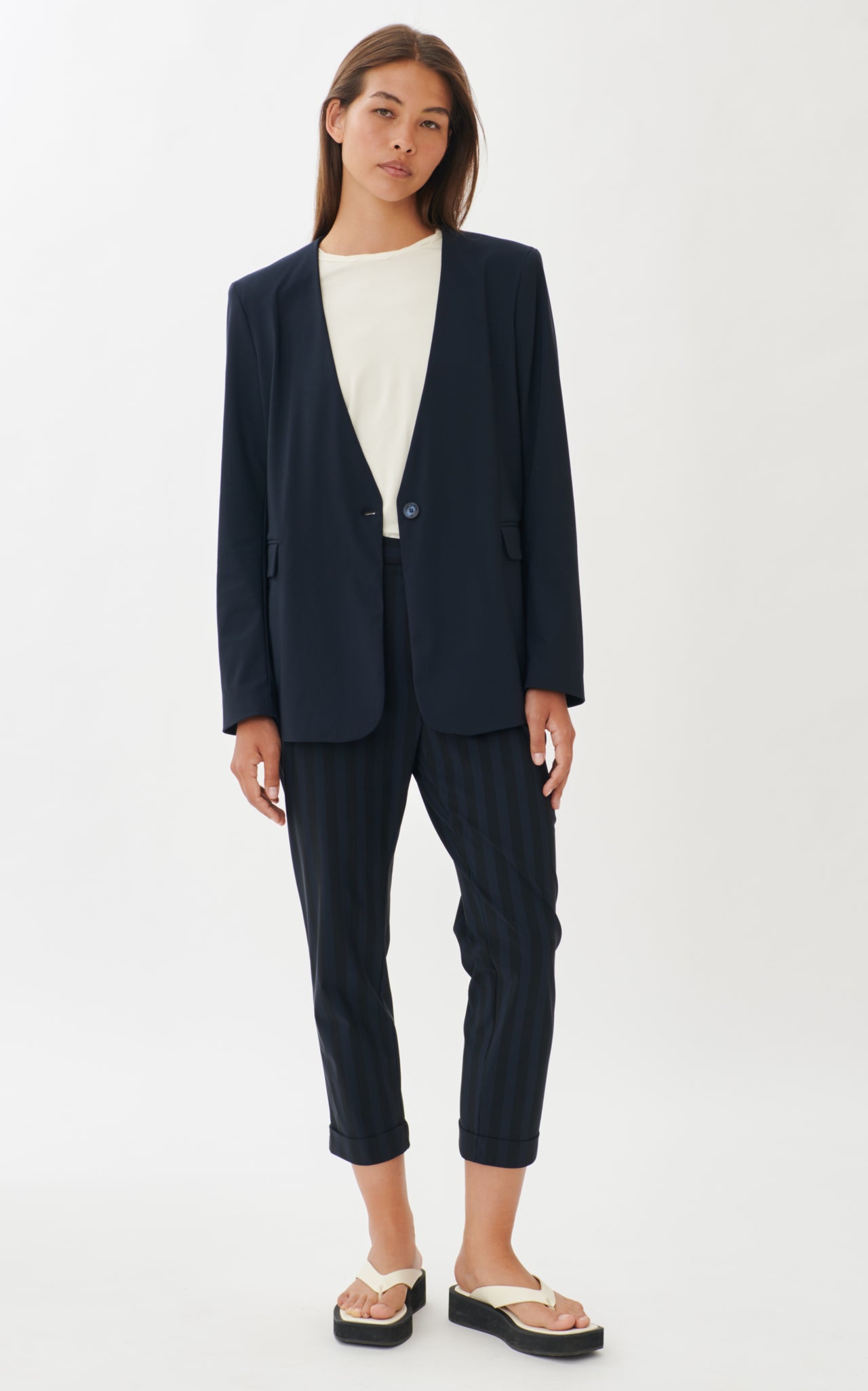 Alma Blazer Technical Jersey | Blue