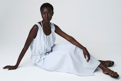 Reiki viscose skirt | Light Blue