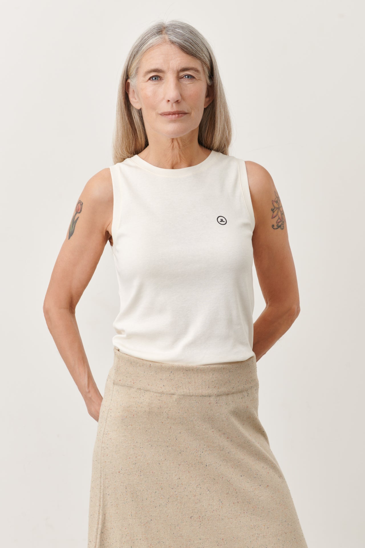 Rib Top Organic Cotton | Gardenia