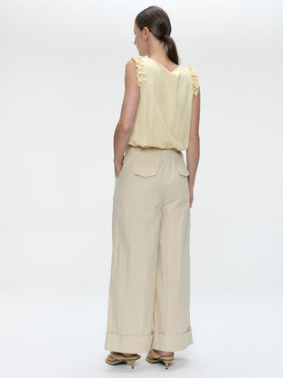 Mura cotton pants | Light Beige