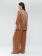 Fring shiny viscose blazer | Brown