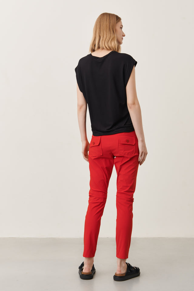 Doris Pants Technical Jersey | Red
