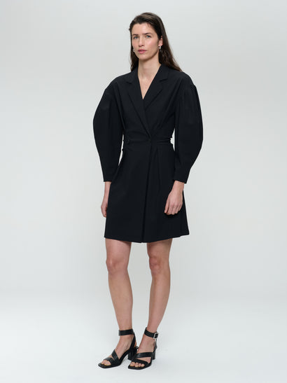 Kansas stretch tech jersey jurk | Zwart