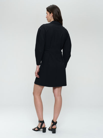 Kansas stretch tech jersey jurk | Zwart