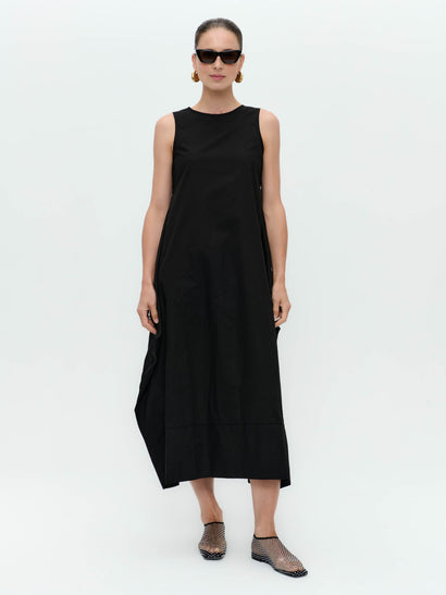 Poplin dress T747 | Black