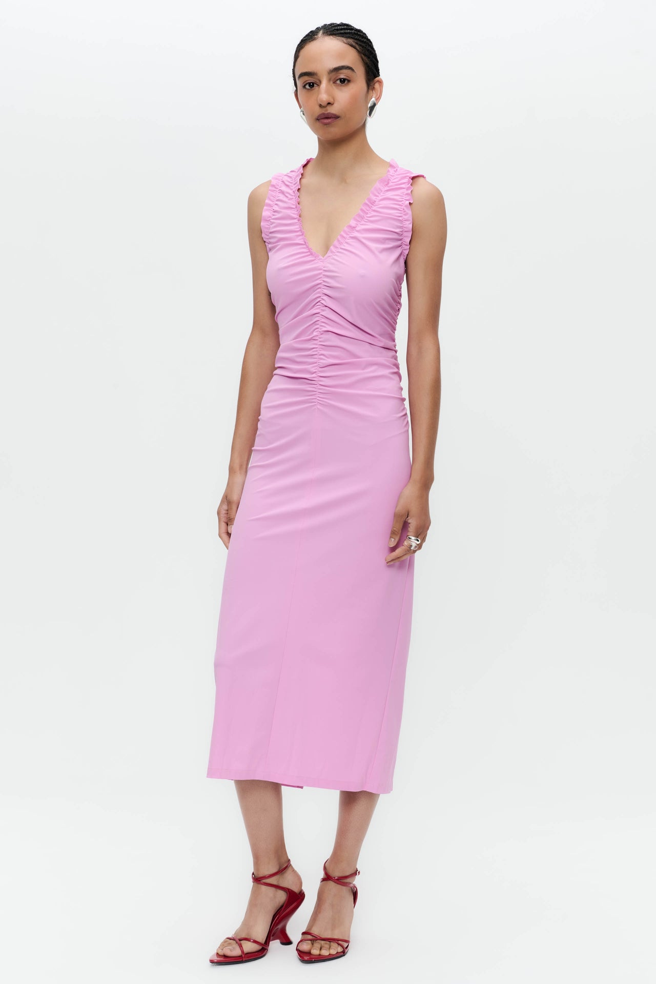 Romana dress technical jersey long | Pink