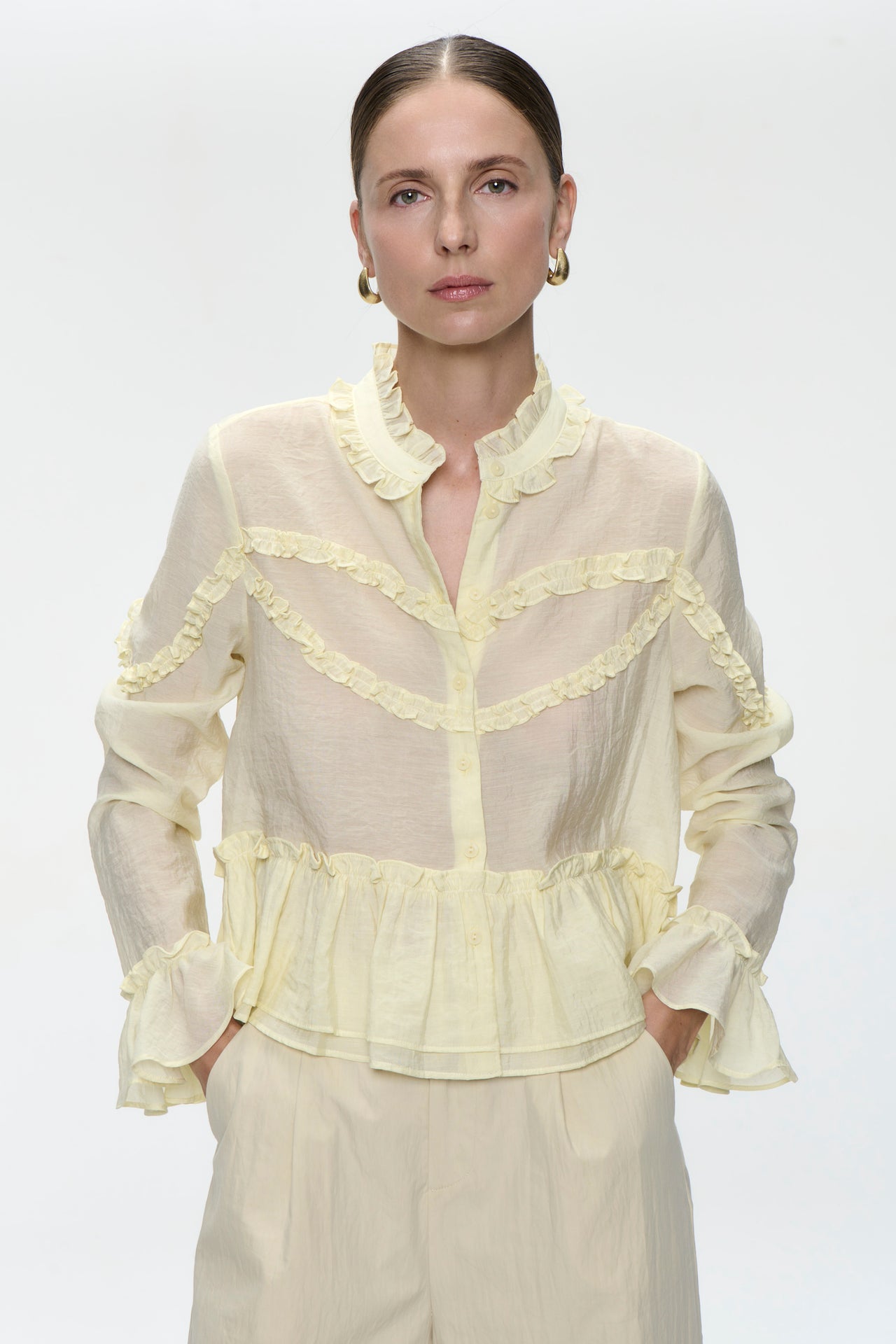 Netty bohemian style Blouse | Yellow