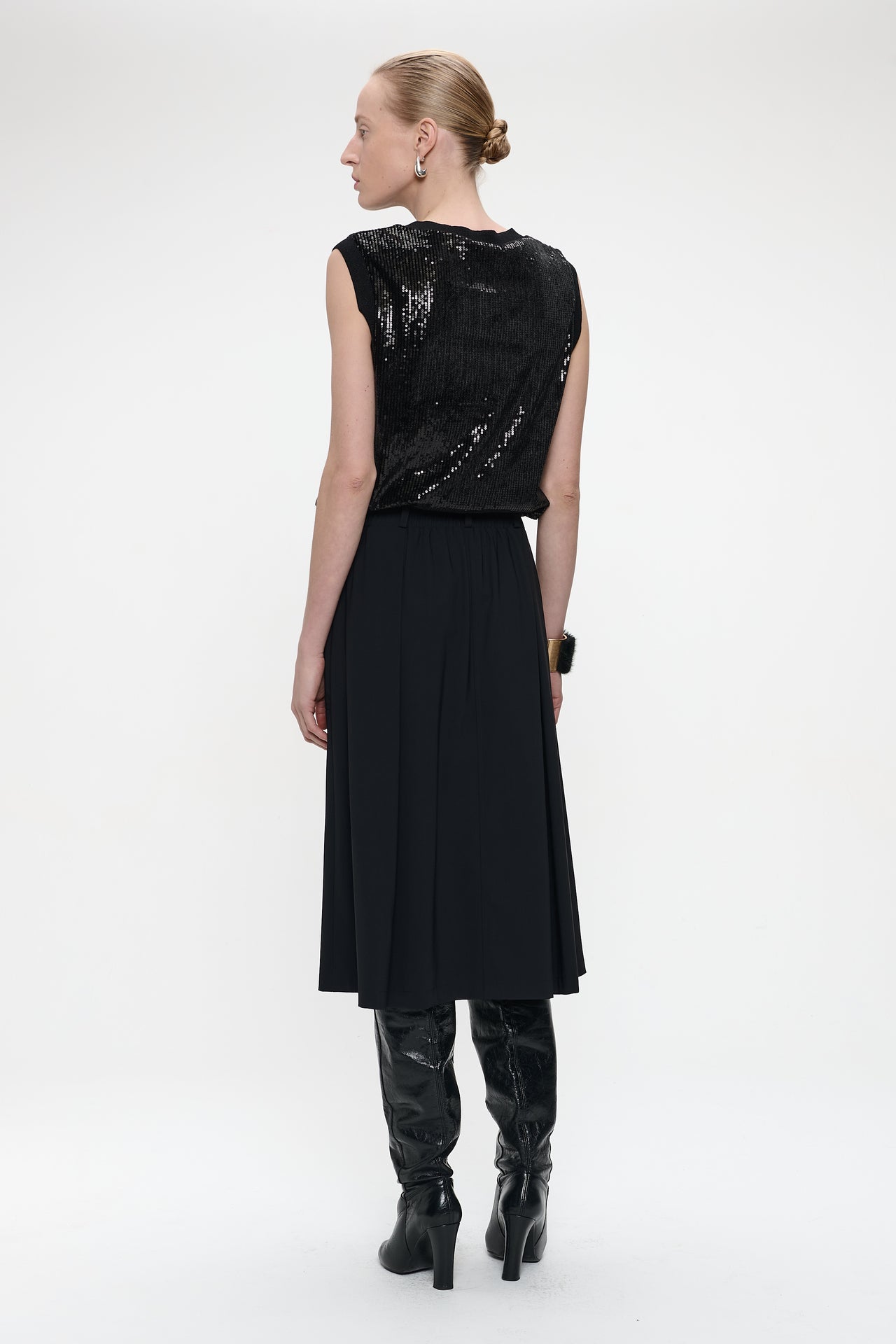 Raffaele skirt technical jersey | Black