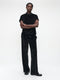 Rayan velvet top | Black shiny