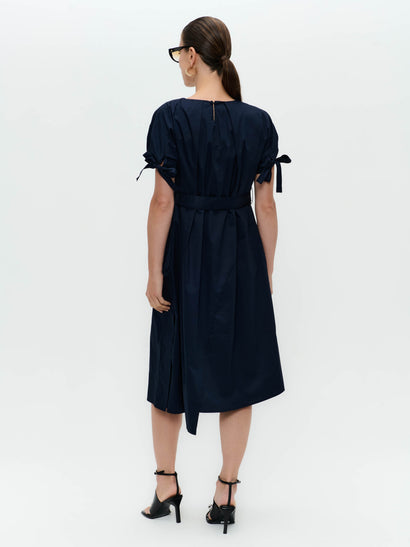 Dress cotton blend | Dark Blue