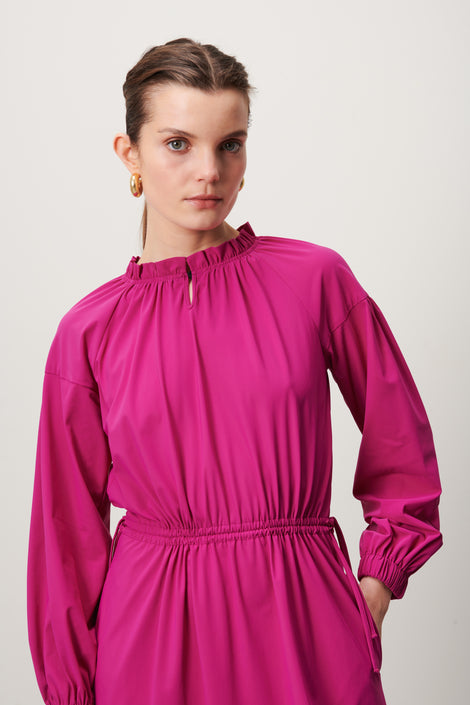 Iris Dress Technical Jersey | Fuxia