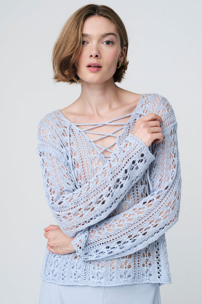 Pull d'été E25102 | Bleu clair