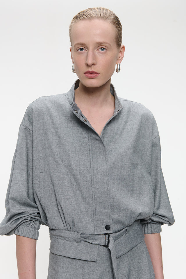 Ian viscose jacket | Light grey