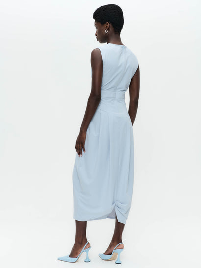 Jackie technisches Jersey-Kleid in Struktur-Optik | Hellblau