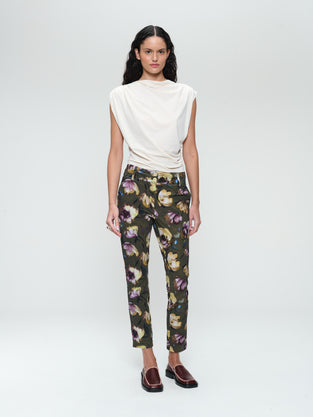 Joy print structure technical jersey pants | Multi Green