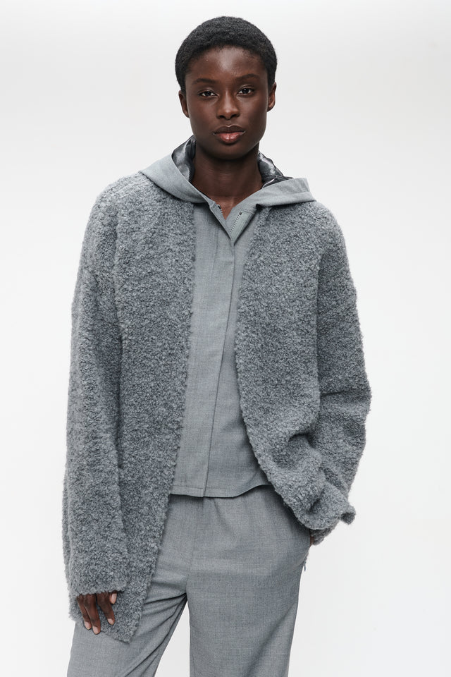 Cardigan boucle 25574 | Dark Grey
