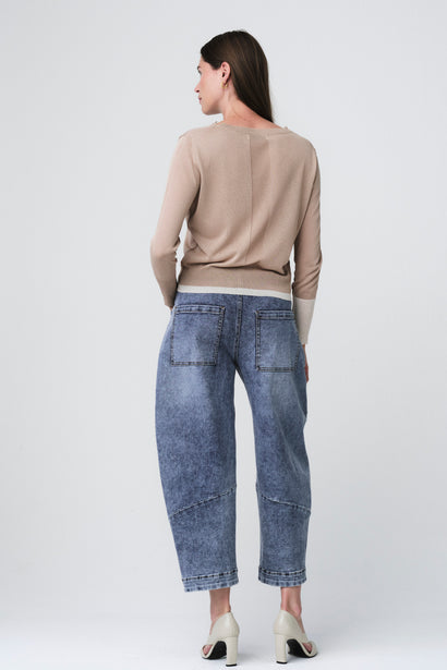 Fine Viscose Pullover 26032 | Gold Beige