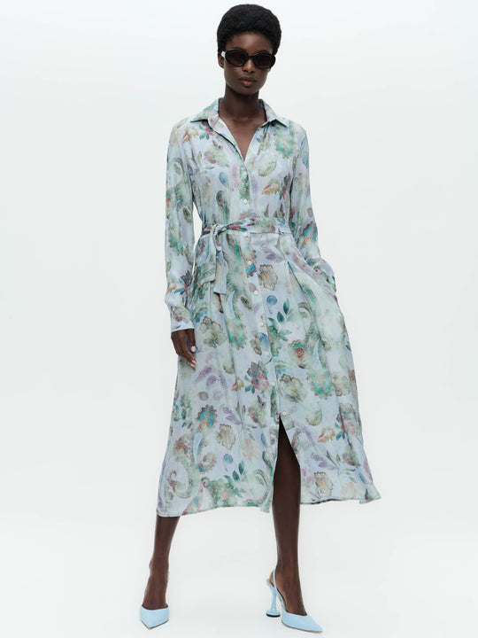 Rio print rayon viscose dress