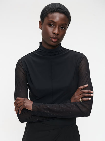 Zara top technical Jersey | Black