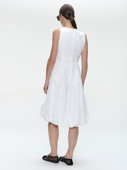 Satomi taffeta dress | White