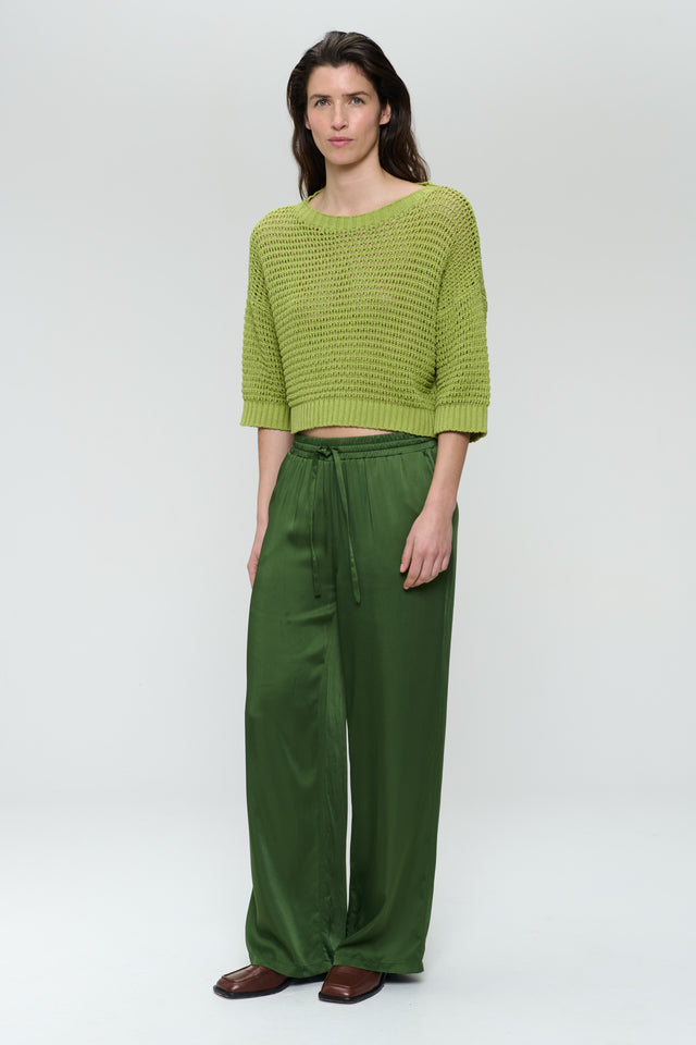 Cotton fibers pullover 25019 | Green