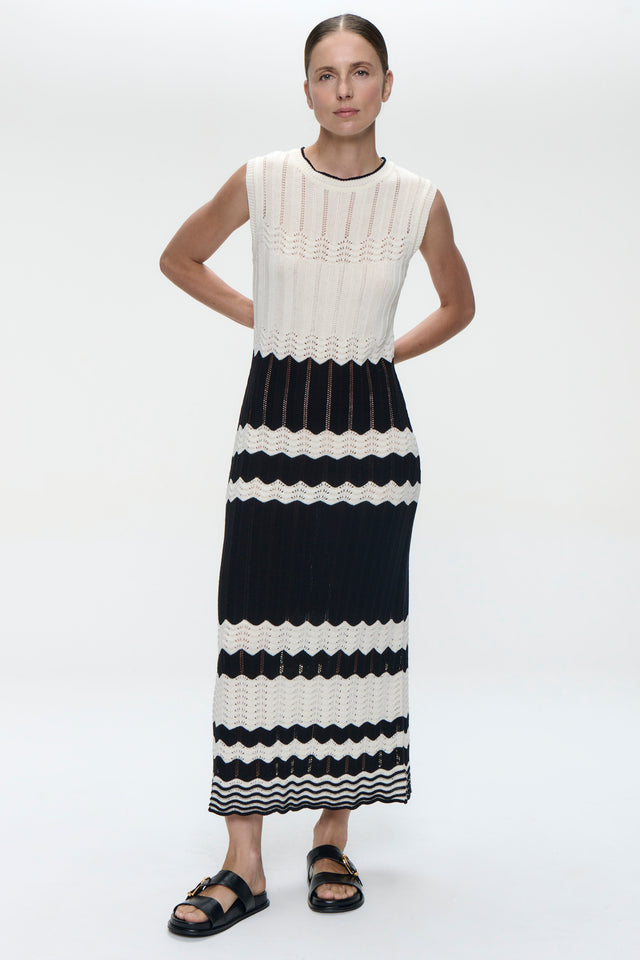 Dress cotton E23123 | Off White