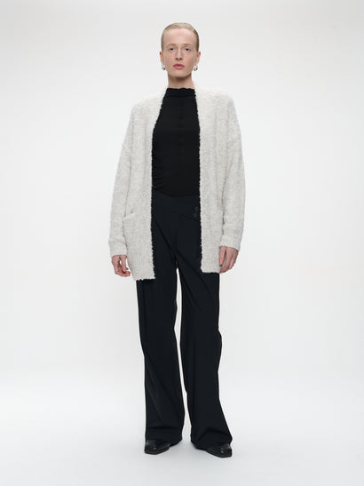 Cardigan boucle 25574 | Light Grey