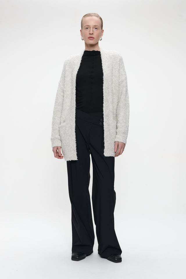 Cardigan boucle 25574 | Light Grey