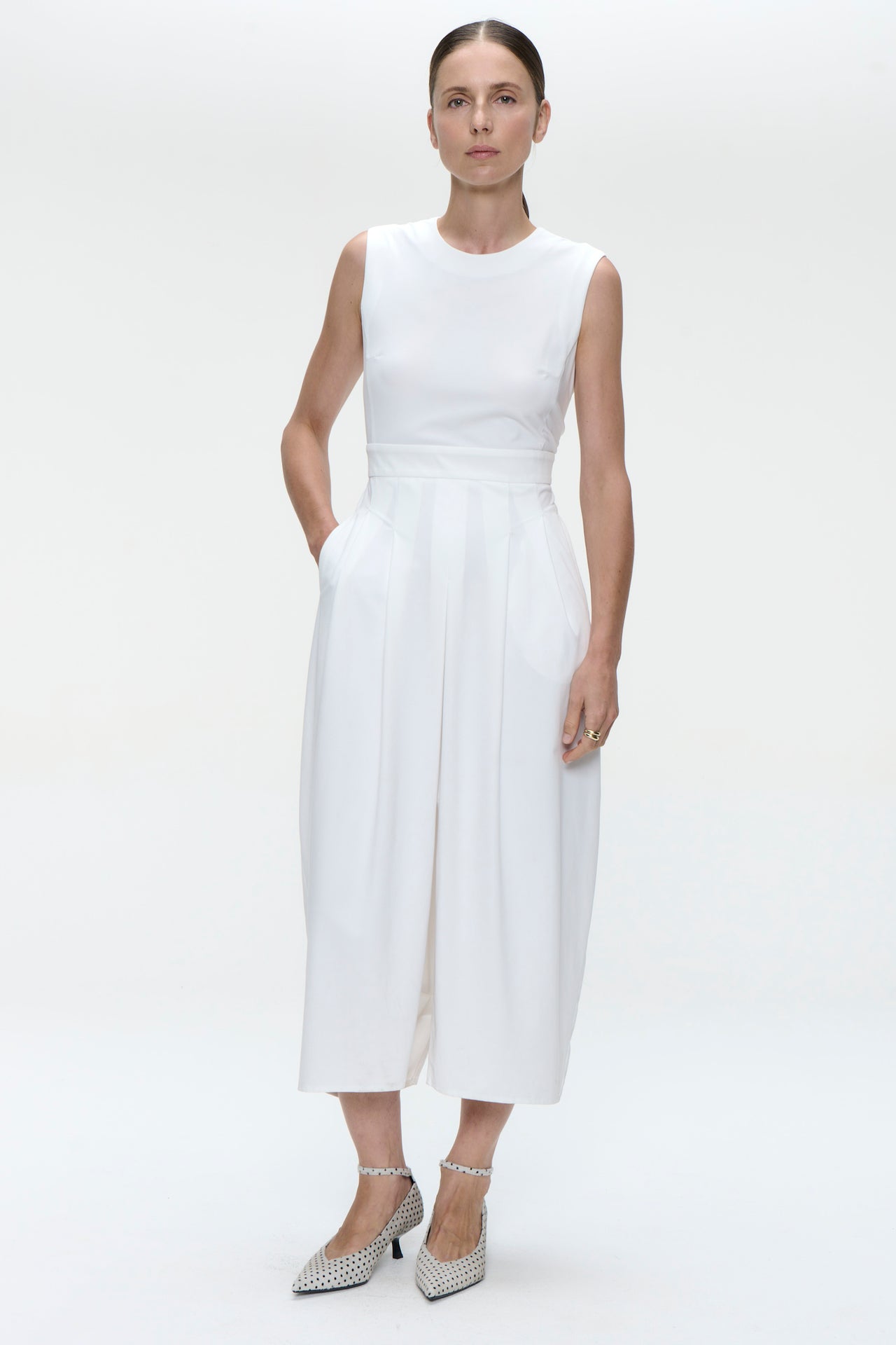 Jackie dress technical jersey | White