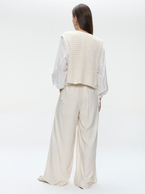Open cotton Vest 2017 | Ecru