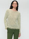 Jackard cotton pullover 9060 | Green