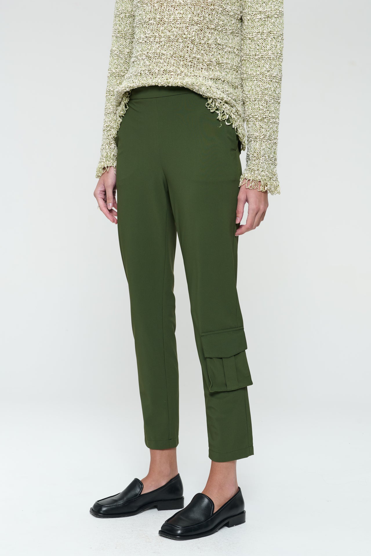 FreyN structure technical jersey pants | Oliva green