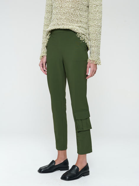 FreyN structure technical jersey pants | Oliva green