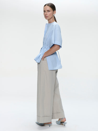 Hiroko Baumwollmix-Bluse | Hellblau