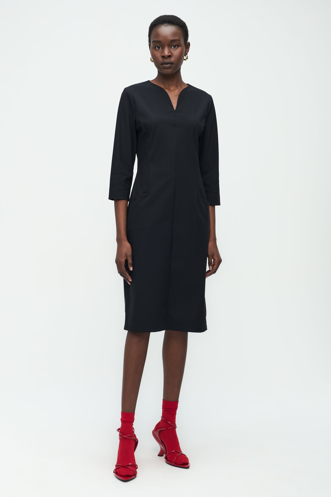 Martina Dress Technical Jersey | Black