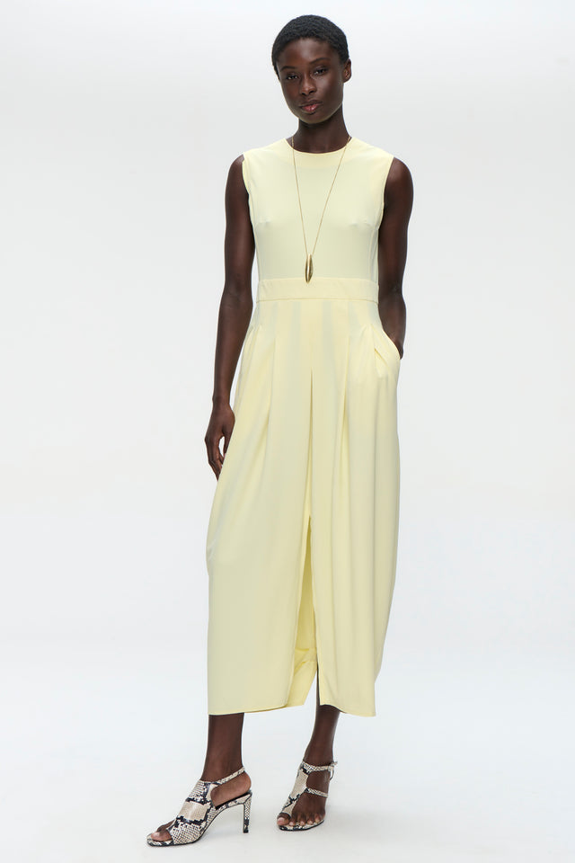 Jackie dress technical jersey | Yellow